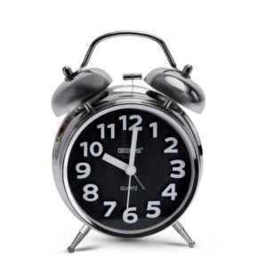 Geepas Twin Bell Alarm Clock Black